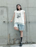 Mesh Overlay Graphic Tank
